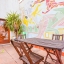 Terraza privada con frescos originales en Barcelona