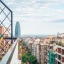 Vista del mar desde terraza y Torre Agbar