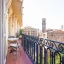 Balkon mit Blick auf gotischen Viertel von Barcelona