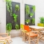 Moderna terraza amueblada