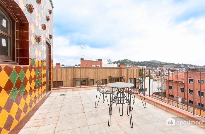 First terrace overlooking the city